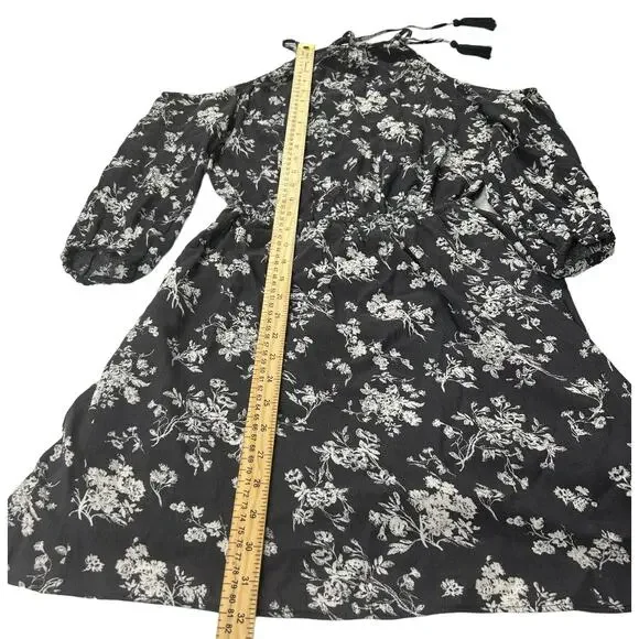 NWT American Eagle Outfitters Sun dress Womans Sz S Gary Floral Keyhole Tassel - Picture 7 of 11